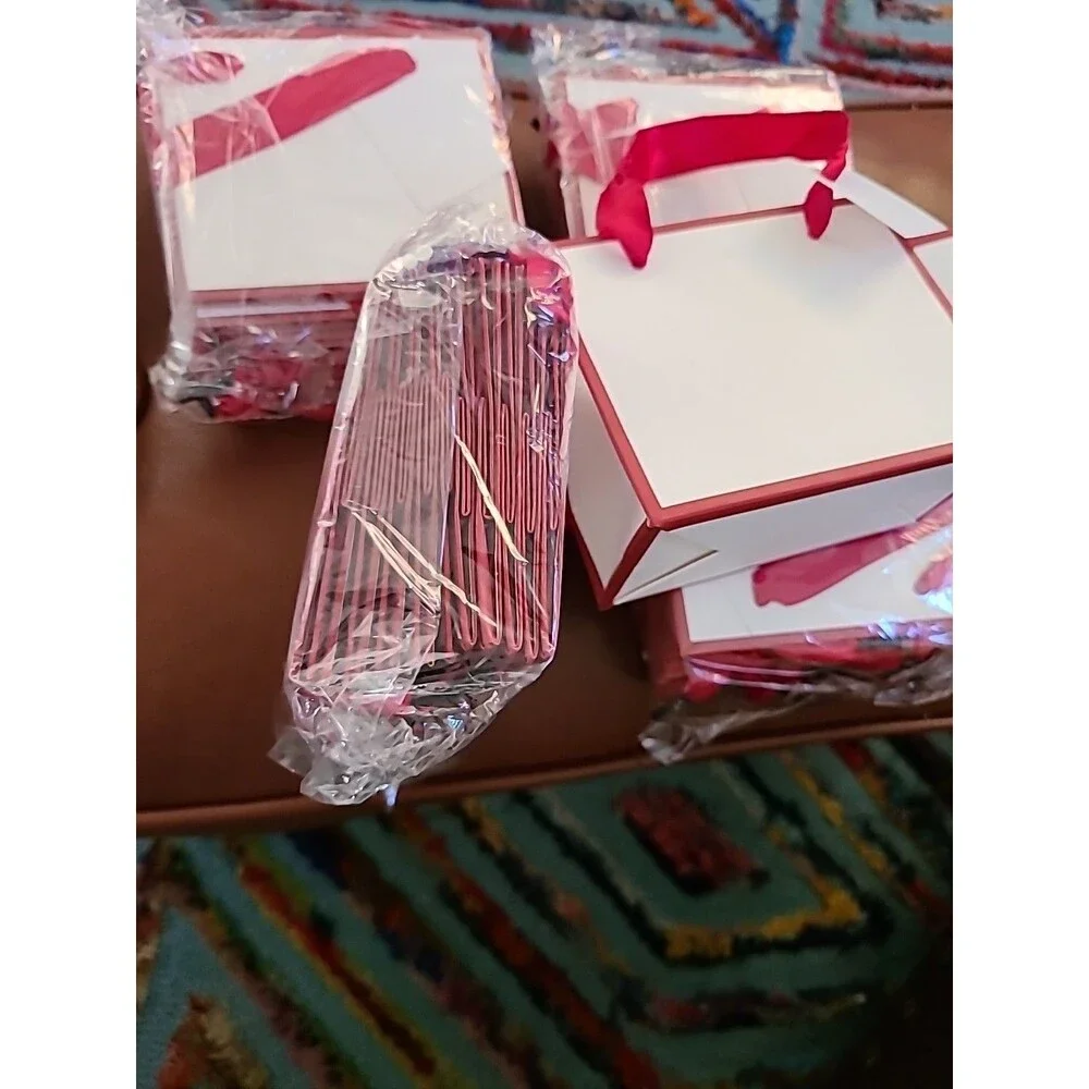 40 PCS Gift Bags with Handles Red/White 4